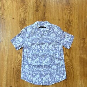 Purple Floral Patterned Men's Shirt